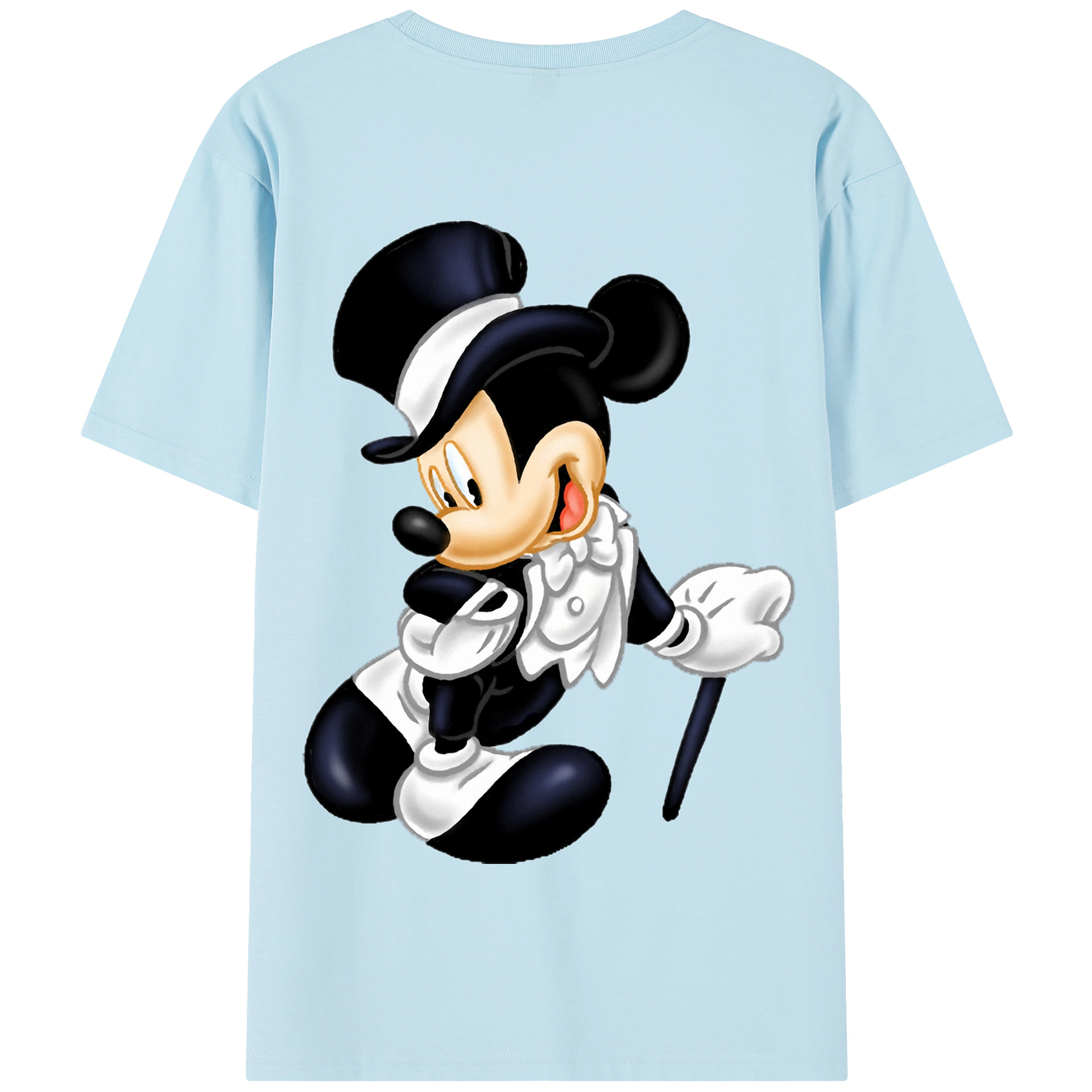 （画像用） ミッキーマウス Mickey Mouse 綿100％半袖Tシャツ（背面プリント）